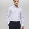 Blue Slim Fit Stripe Shirt