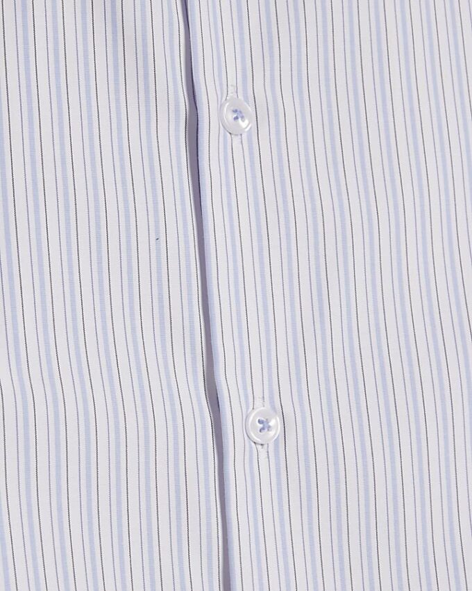 Blue Slim Fit Stripe Shirt