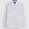 Blue Slim Fit Stripe Shirt