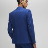 Blue Slim Fit Textured Suit Jacket