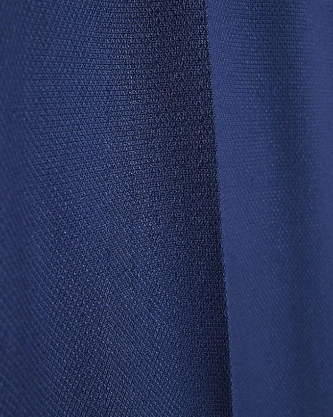 Blue Slim Fit Textured Suit Trousers