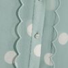 Blue Spot Print Scallop Trim Shirt
