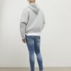 Blue Spray On Rip Jeans