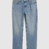 Blue Straight Leg Jeans
