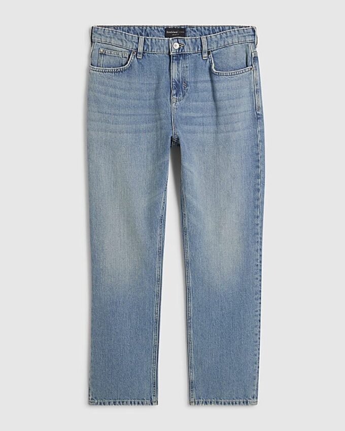 Blue Straight Leg Jeans