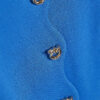 Blue Stretchy Scallop Trim Tailored Waistcoat