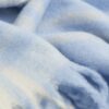 Blue Tassel Trim Fluffy Scarf