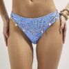 Blue Textured Shell Bikini Briefs