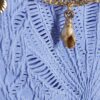 Blue Textured Shell Bikini Briefs
