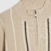 Boys Beige Funnel Neck Top