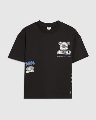 Boys Black Chrome Bear T-Shirt