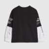 Boys Black Double Layer Sanctuaire T-Shirt