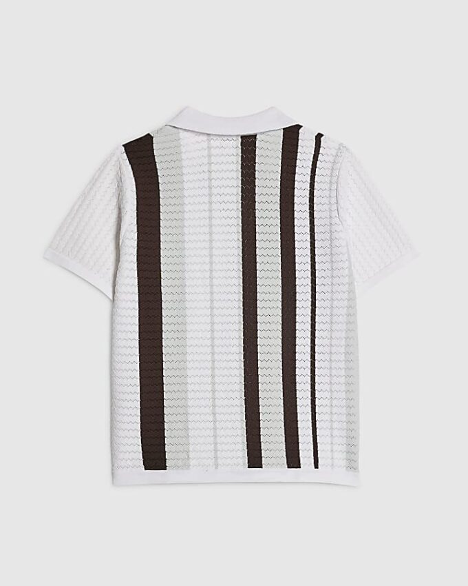 Boys Blue Stripe Polo Shirt