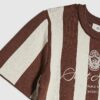 Boys Brown Stripe Football T-Shirt