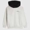 Boys Grey River Island Colour Block Hoodie