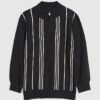 Boys Navy Stripe Funnel Top