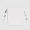 Boys White Boxy Long Sleeve Badge Graphic Top