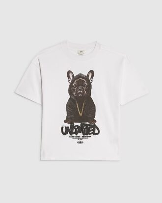 Boys White Frenchie T-Shirt