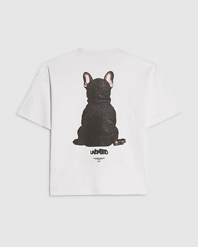 Boys White Frenchie T-Shirt