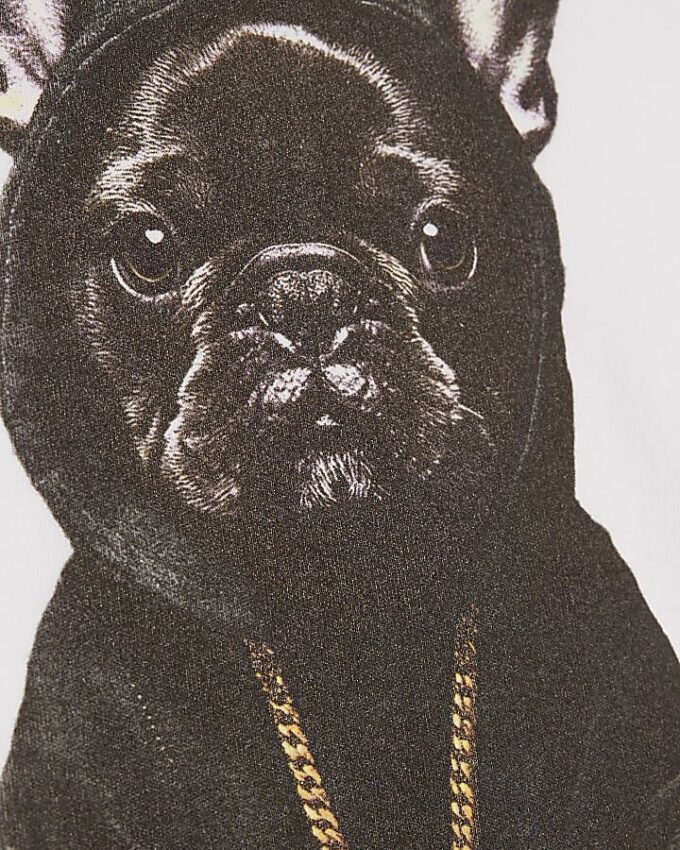 Boys White Frenchie T-Shirt