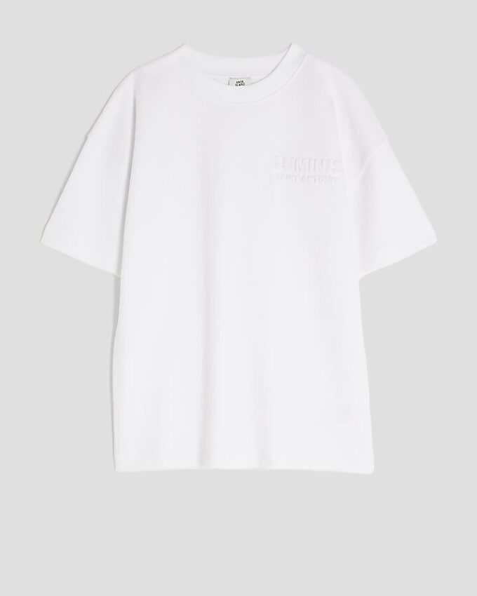 Boys White Luminis Back Print T-Shirt