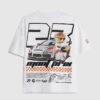 Boys White Motocross Bear Car T-Shirt