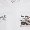 Boys White Motocross Bear Car T-Shirt