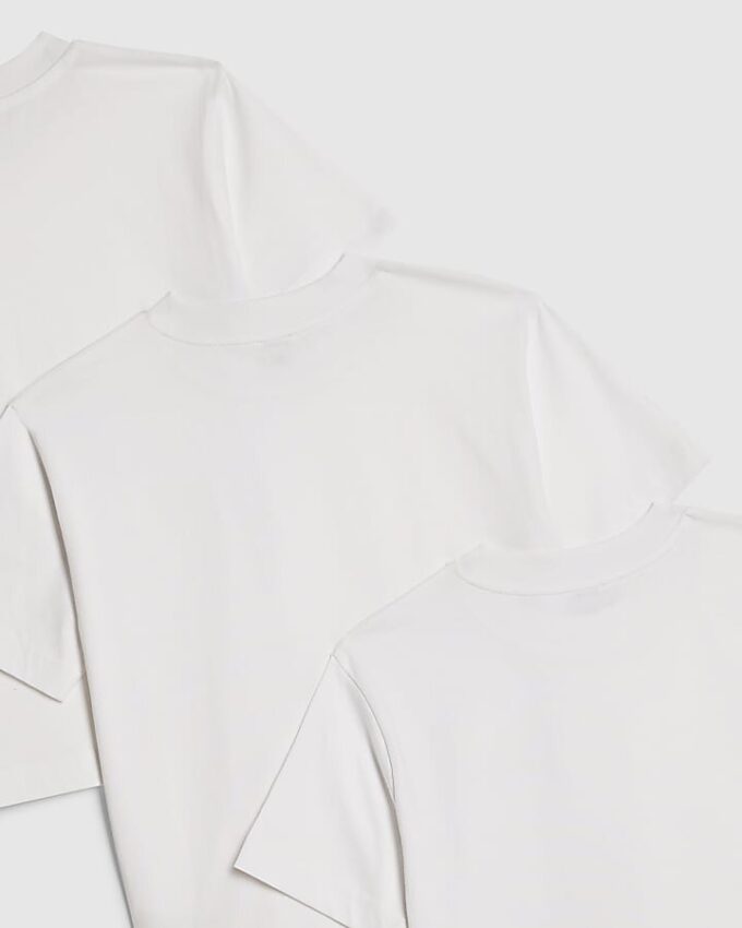 Boys White RR Pack Of 3 T-Shirts