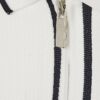 Boys White Slim Fit Textured Polo Shirt