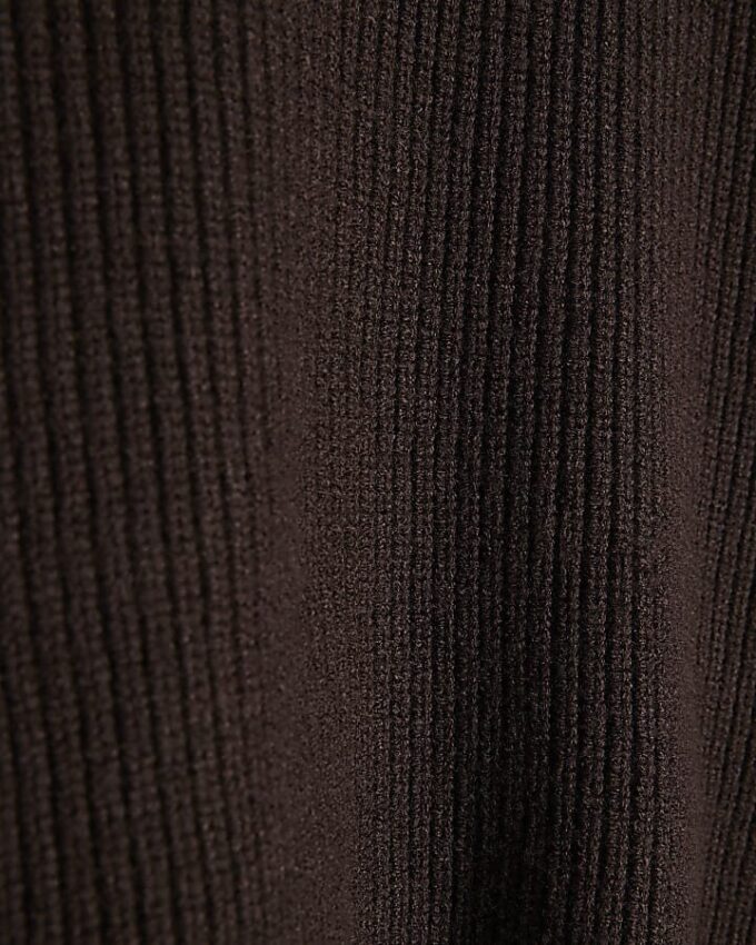 Brown 2 In 1 Jumper Maxi Dress