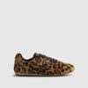 Brown Animal Print Suede Trainer