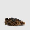 Brown Animal Print Suede Trainer