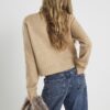 Brown Argyle Knit Cardigan