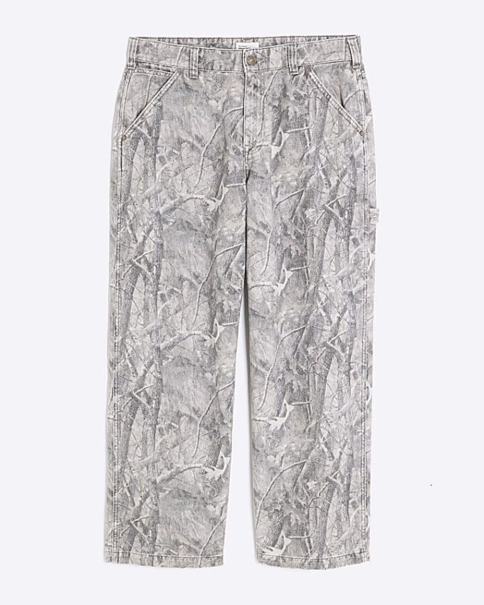 Brown Baggy Fit Camouflage Jeans