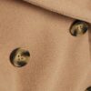 Brown Bubble Hem Double Breasted Jacket
