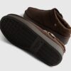 Brown Buckle Strap Borg Lined Mule Boots