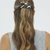 Brown Check Hair slides