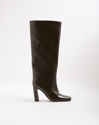 Brown Chisel Toe High Leg Boots Brown Chisel Toe High Leg Boots