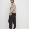 Brown Cosy Balloon Leg Joggers