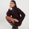 Brown Cosy Long Sleeve Button Up Cardigan