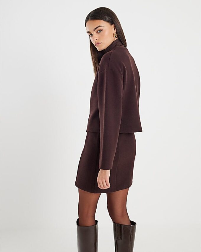Brown Cosy Long Sleeve Button Up Cardigan