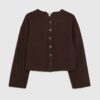 Brown Cosy Long Sleeve Button Up Cardigan