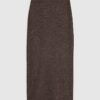 Brown Cosy Midi Skirt