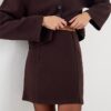 Brown Cosy Mini Skirt