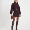 Brown Cosy Mini Skirt