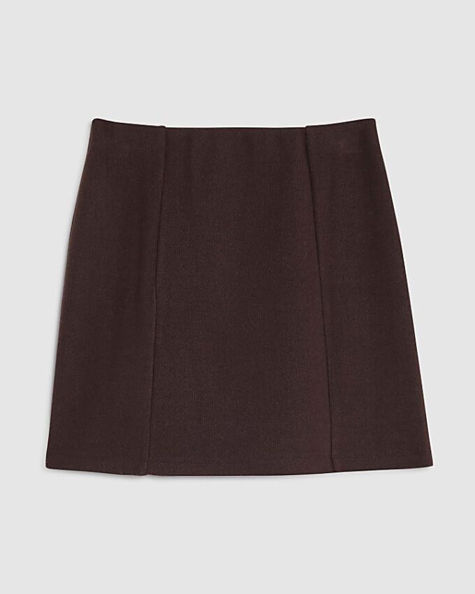 Brown Cosy Mini Skirt