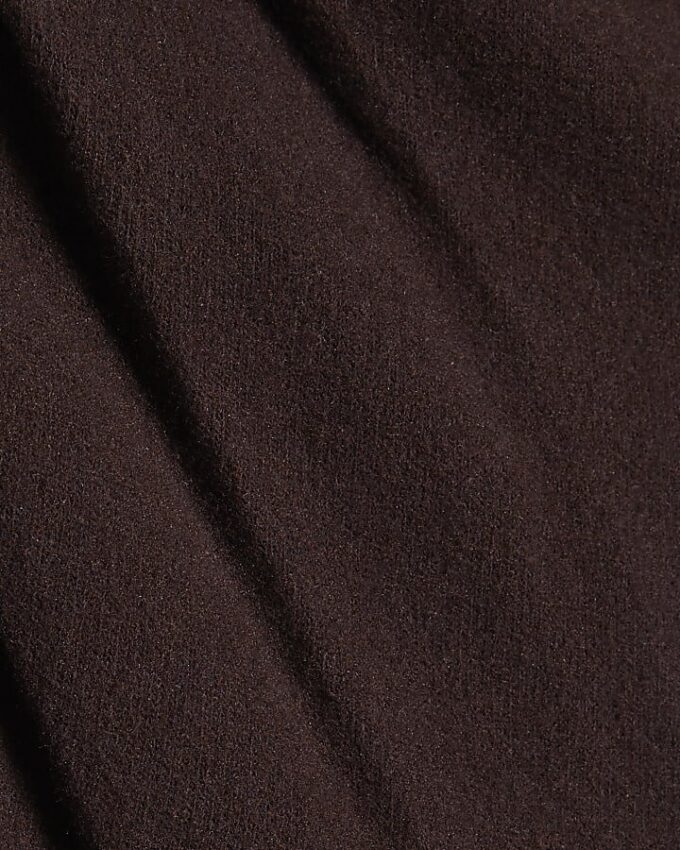 Brown Cosy Sleeveless Drape Top