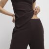 Brown Cosy Wide Leg Trousers