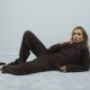 Brown Cosy Wide Leg Trousers