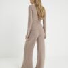 Brown Cosy Wide Leg Trousers